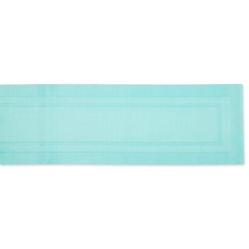 ديزاين إمبورتس مفرش طاولة مزدوج الإطار من DII Aqua PVC مقاس 14×72 - Image 2